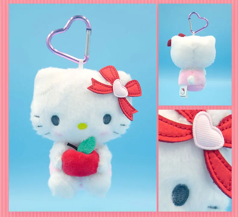 Original Lizenziertes Sanrio My Melody Plüsch-Schlüsselanhänger-Set, Niedliche 8 Stile Taschenanhänger, Weiche Stoffpuppen-Schlüsselringe, Ideales Geburtstagsgeschenk – Detail 6