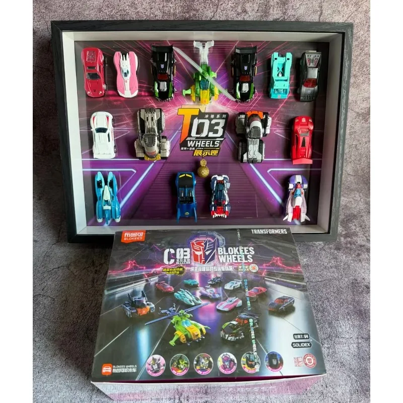 Blokees Transformers C03 Wheels Optimus Prime Grimlock Megatron 1:64 Figurines d'action Modèle de voiture assemblé Cadeau de collection (WR)