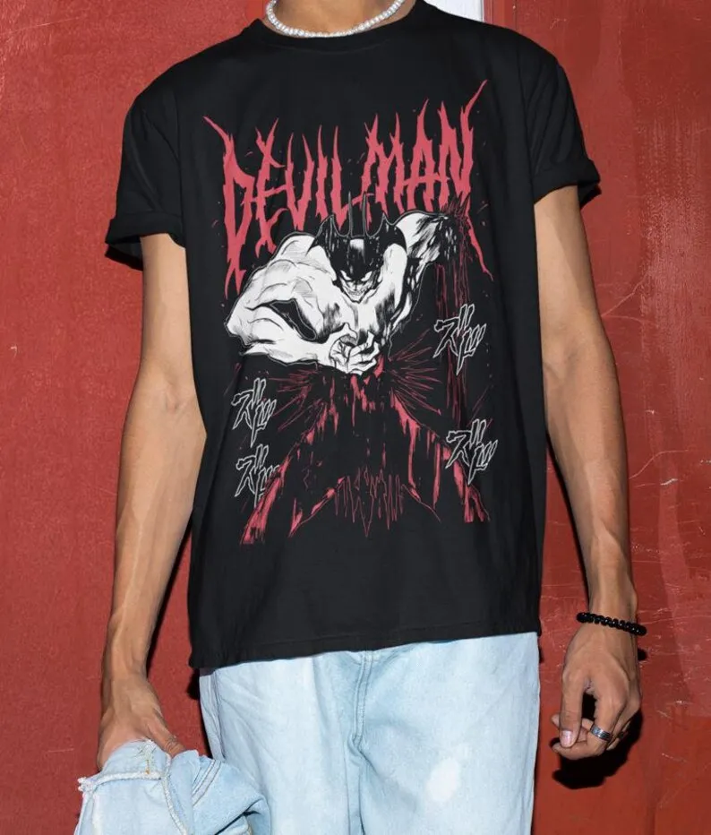 Unisex Devilman Crybaby Anime T-Shirt, Akira Fudo Manga Shirt