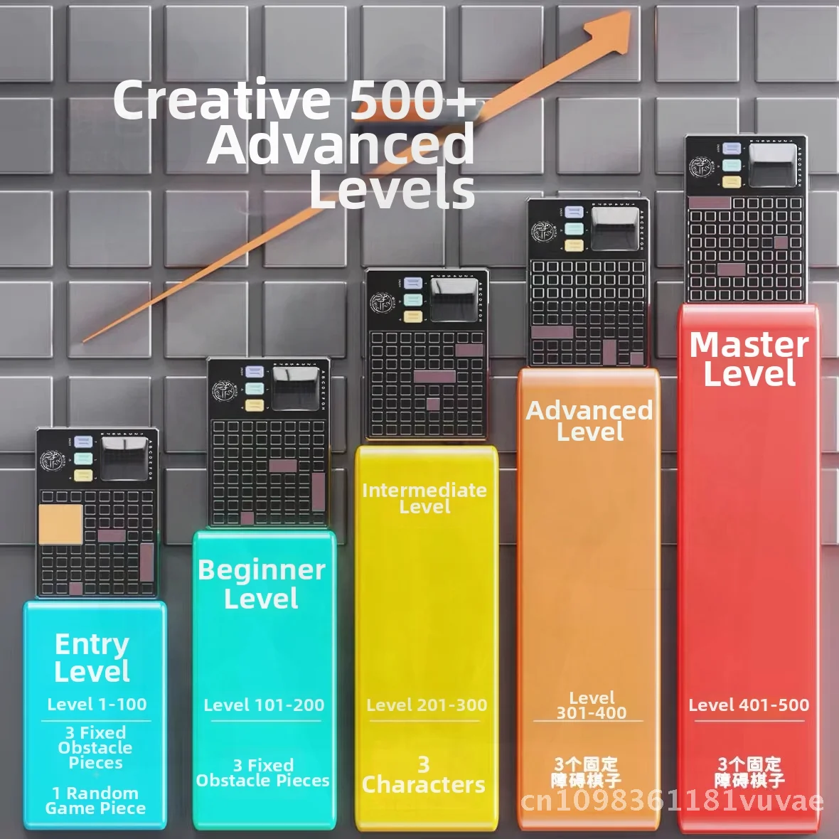 Mr. Shenma Super Huarong Road-rompecabezas deslizante, máquina de juego educativo electrónico para niños, juguete de inteligencia para entrenamiento de pensamiento