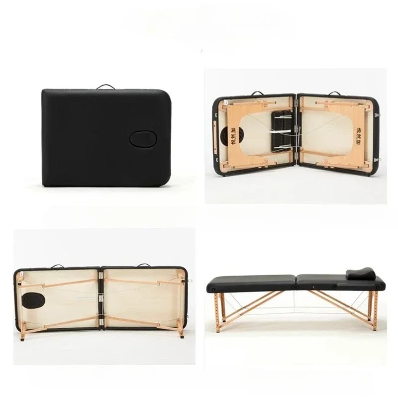 Massage Bed Headrest Foldable Aesthetic Stretchers Portable Massage Table Pillow Facial Bed Eyelash Making Stretcher Salon