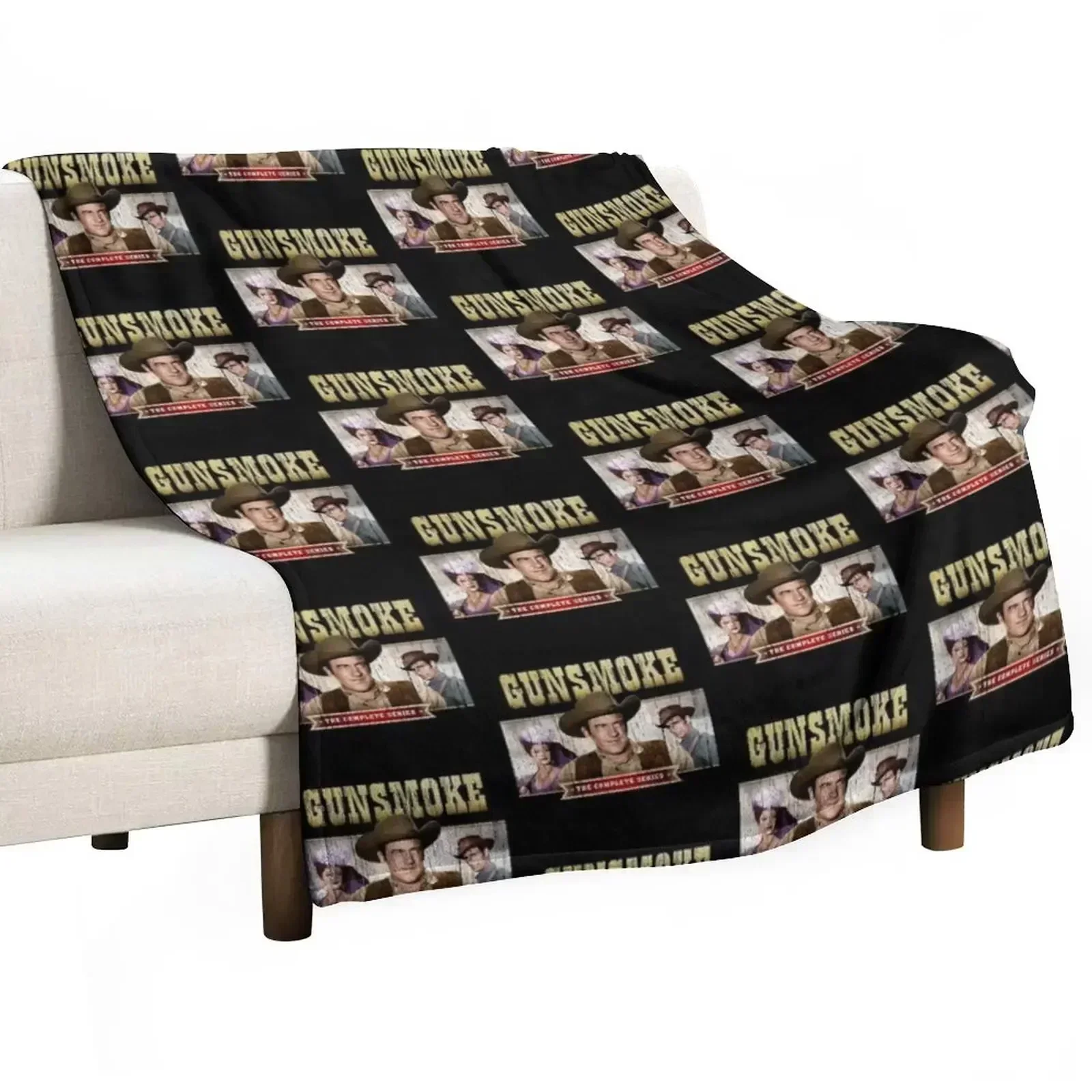 Gunsmoke Throw Blanket Luxury Flannel Hairys Blankets