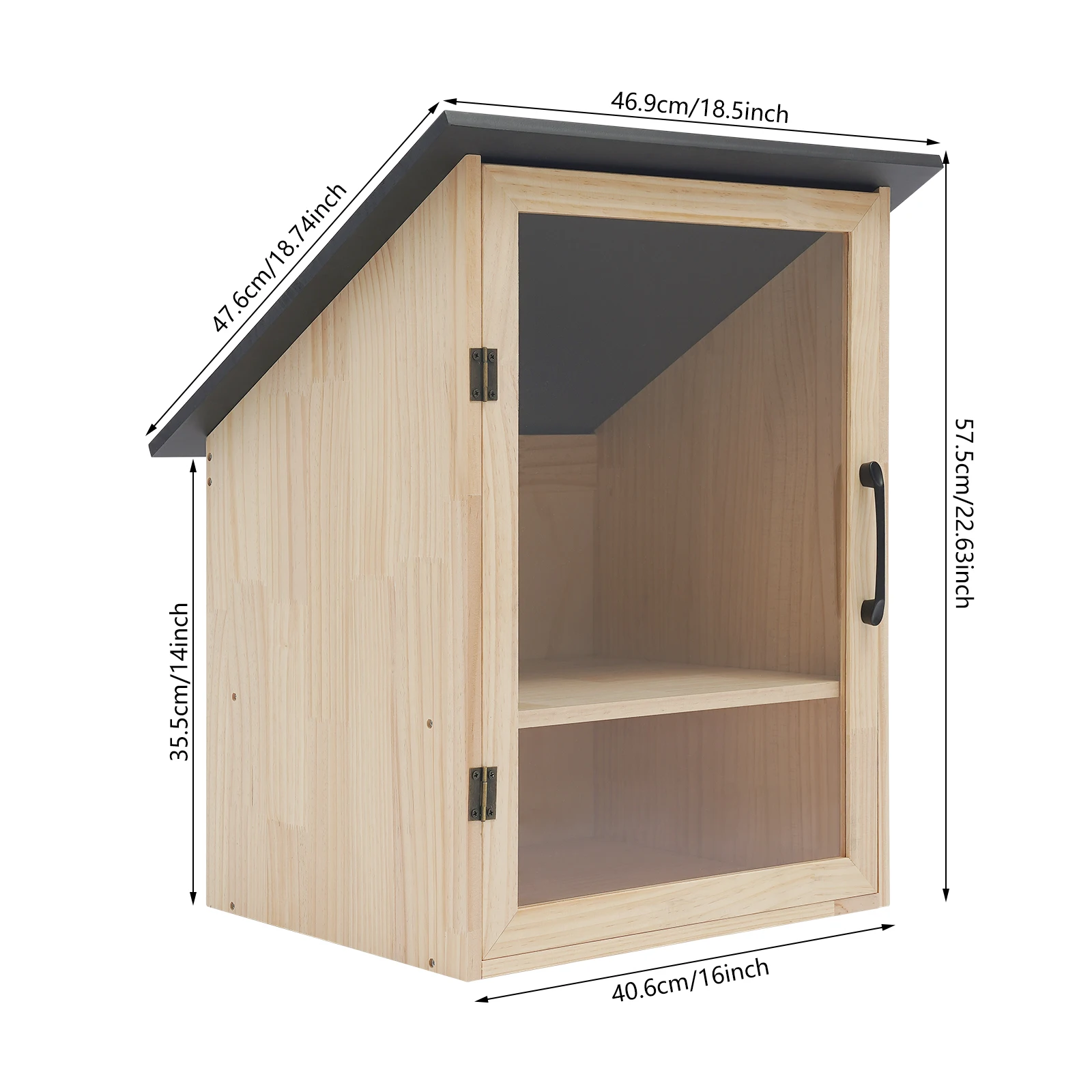 2-Tier Outdoor and Indoor Book Cabinet, Small Wooden Book Cabinet, Durable Design for Public Community School and Back Yard image 5