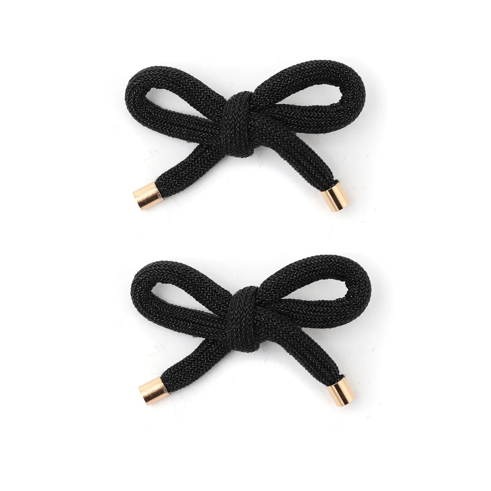 A  New Hemp rope weaving Cute Creative Classic All-match Small Bowknot Girl Hair Clips Kids Hairpins Children Hair Accessories