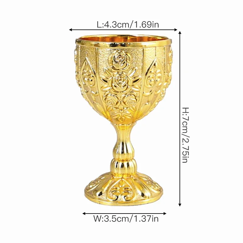 1 pumpkin shaped metal pattern design white wine cup, palace vintage spirit cup, suitable for banquets, restaurants, bars.