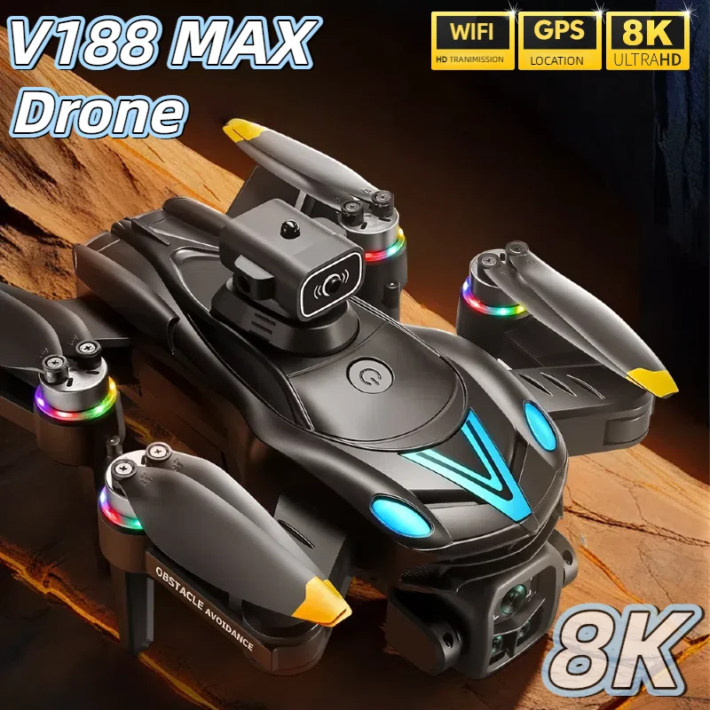 

Оригинальный дрон V188MAX 8K 5G Wi-Fi для профессиональной аэрофотосъемки, радиоуправляемый квадрокоптер 4K, игрушка-дрон на радиоуправлении