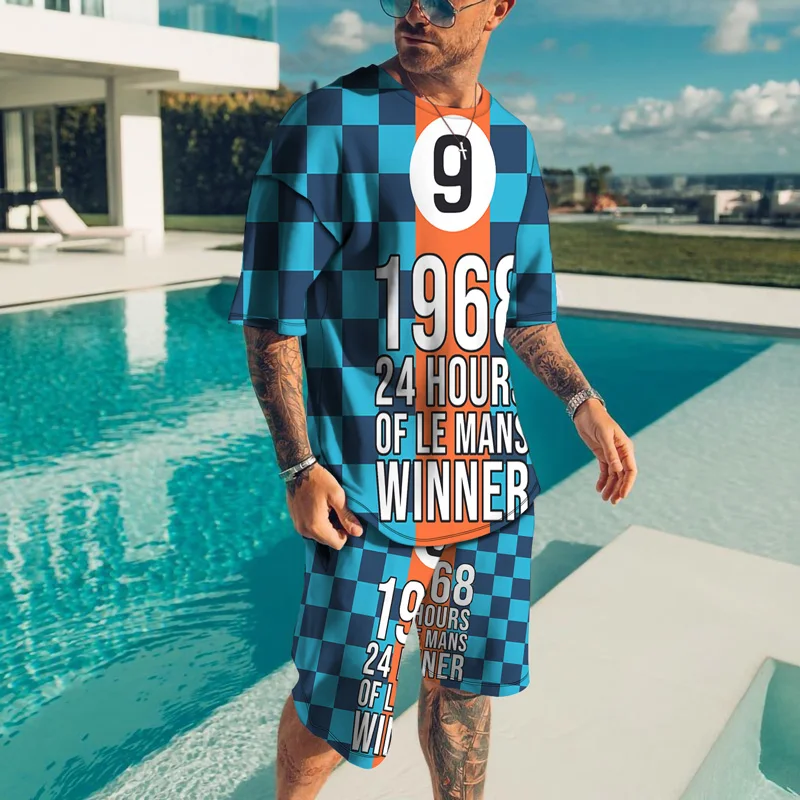 Summer Fashion Man set 3D t-shirt Shorts Suit New Style Trend abbigliamento uomo abiti sportivi set Harajuku Casual di alta qualità