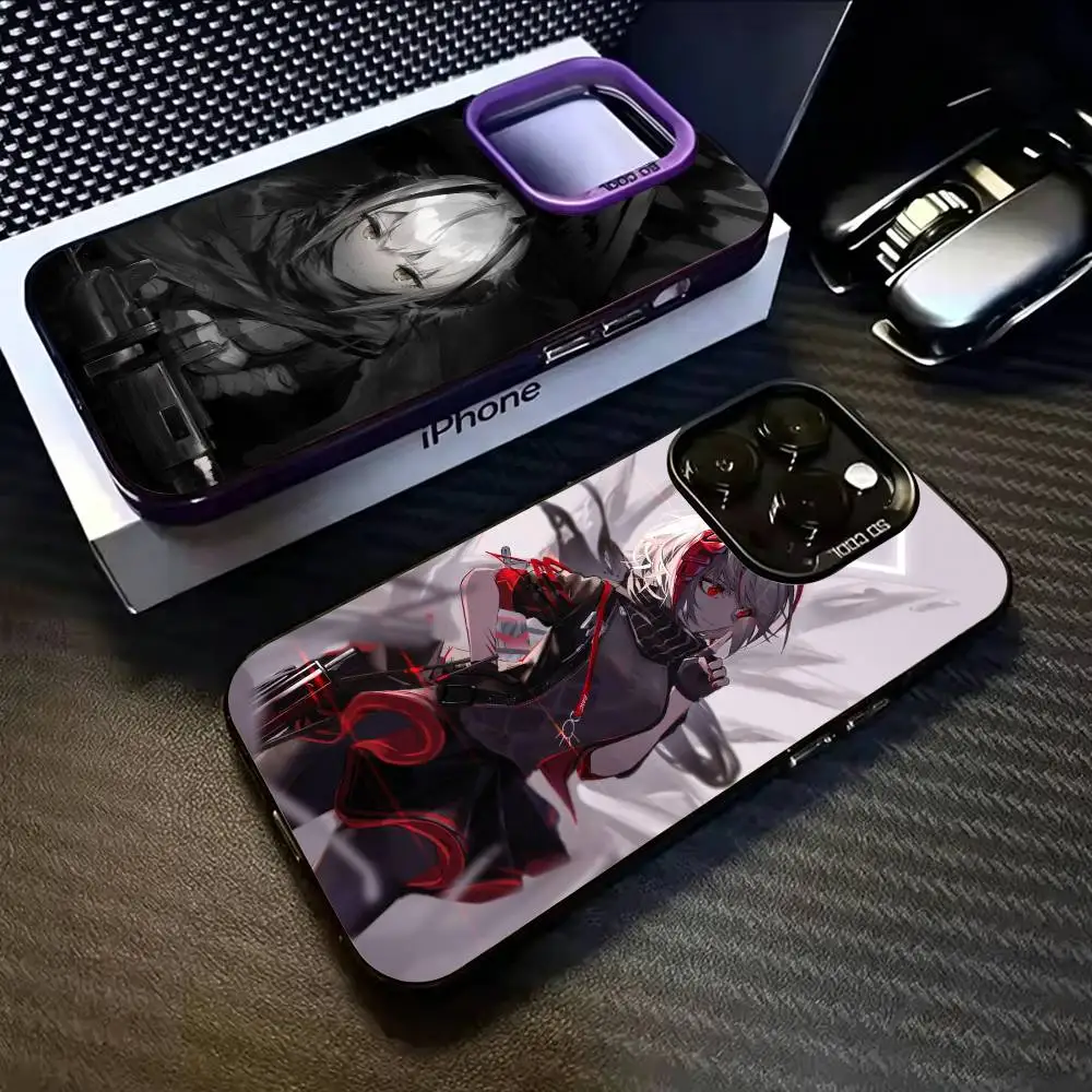 

A-Arknights W Phone Case For iPhone 17,16,15,14,13,12,11 Plus,Pro Max,XS,Colorful Silver Phone case Funda Cover