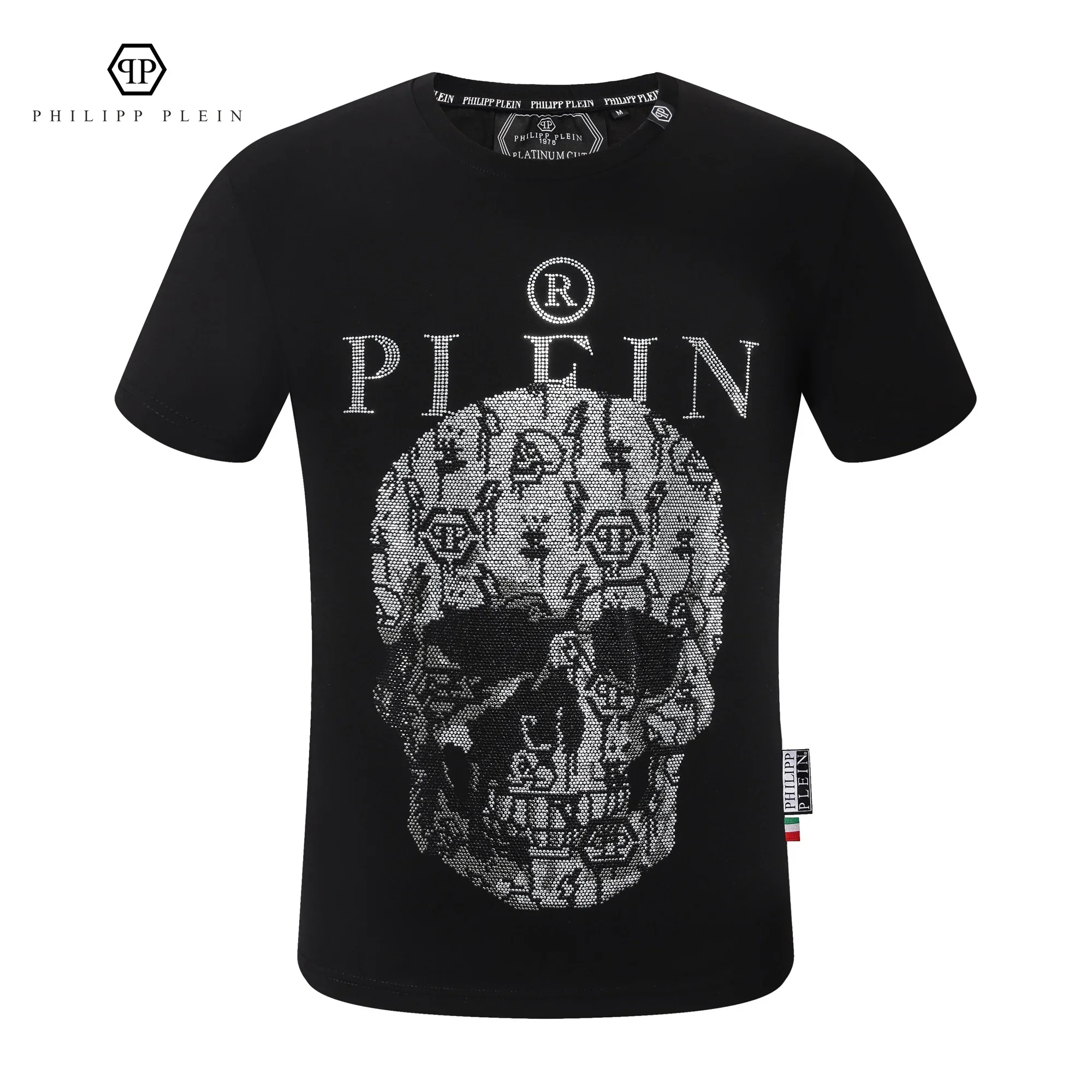 New Trend Classic Fashion Hip Hop Philipp Plein Luxury Diamond Skull Summer Crew NeckT-shirt Classic Casual Business Pure Cotton