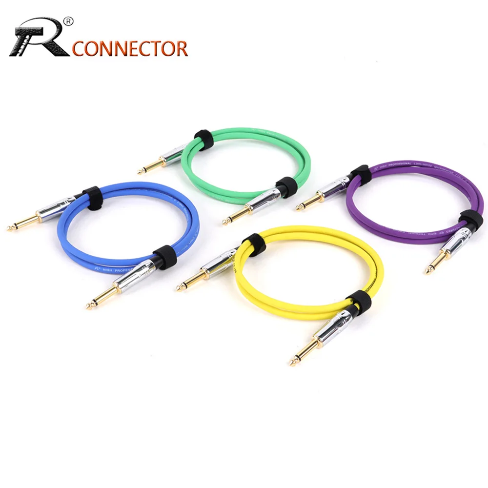 

1/4 Inch Instrument Cable 6.35mm/6.5mm Mono Jack TS Speaker Cable Compatible with Guitar,Keyboards,Amplifier,Audio Mixer,Speaker