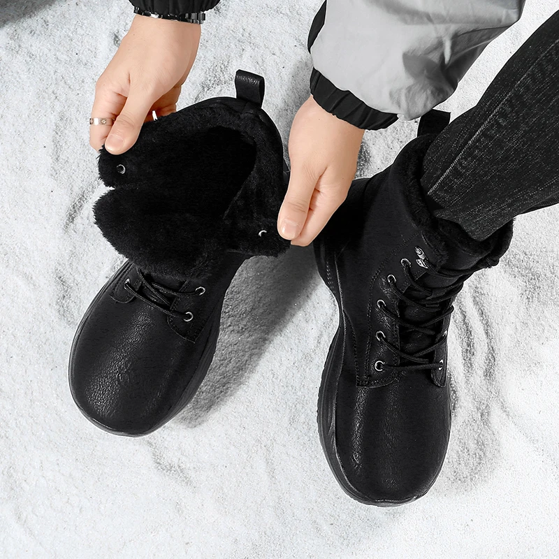 Men Winter Snow Boots for Waterproof Wide Toe Sneakers Super Keep Warm Men's Shoe New Fashion Outdoor Hiking Motorcycle Boots