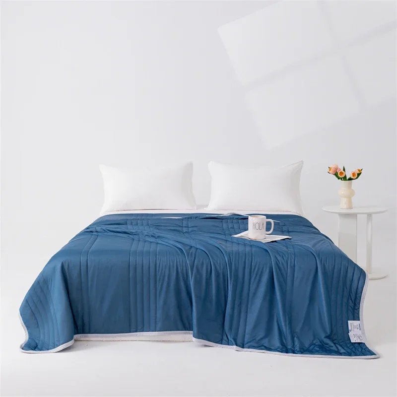 Ice Cream Summer Duvet Cool Refreshing Thin Blanket Cooling Touch Quilted Comforter Skin-friendly Breathable Sleep Naked Quilt