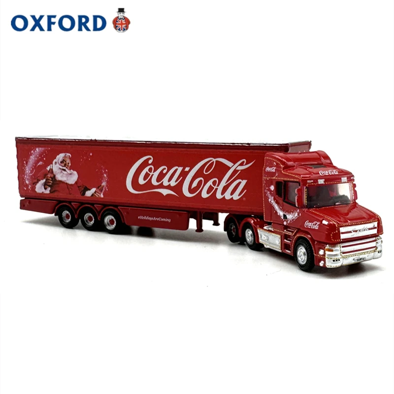 Diecast OXFORD 1:148 Scale Scania Coca-Cola American Truck Alloy Car Model Collectible Toy Gift Souvenir Display Ornaments