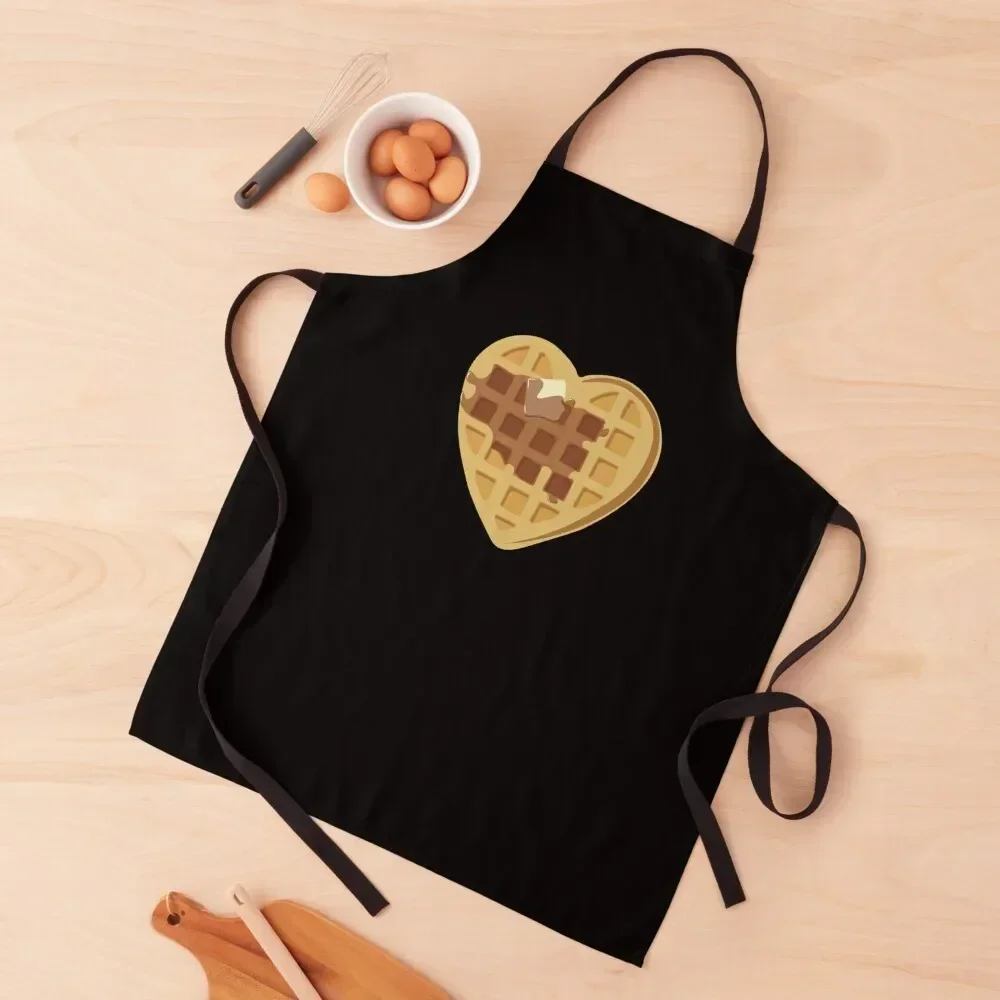 

Waffle Love Apron kitchen gadgets Waterproof Kitchen For Women Apron