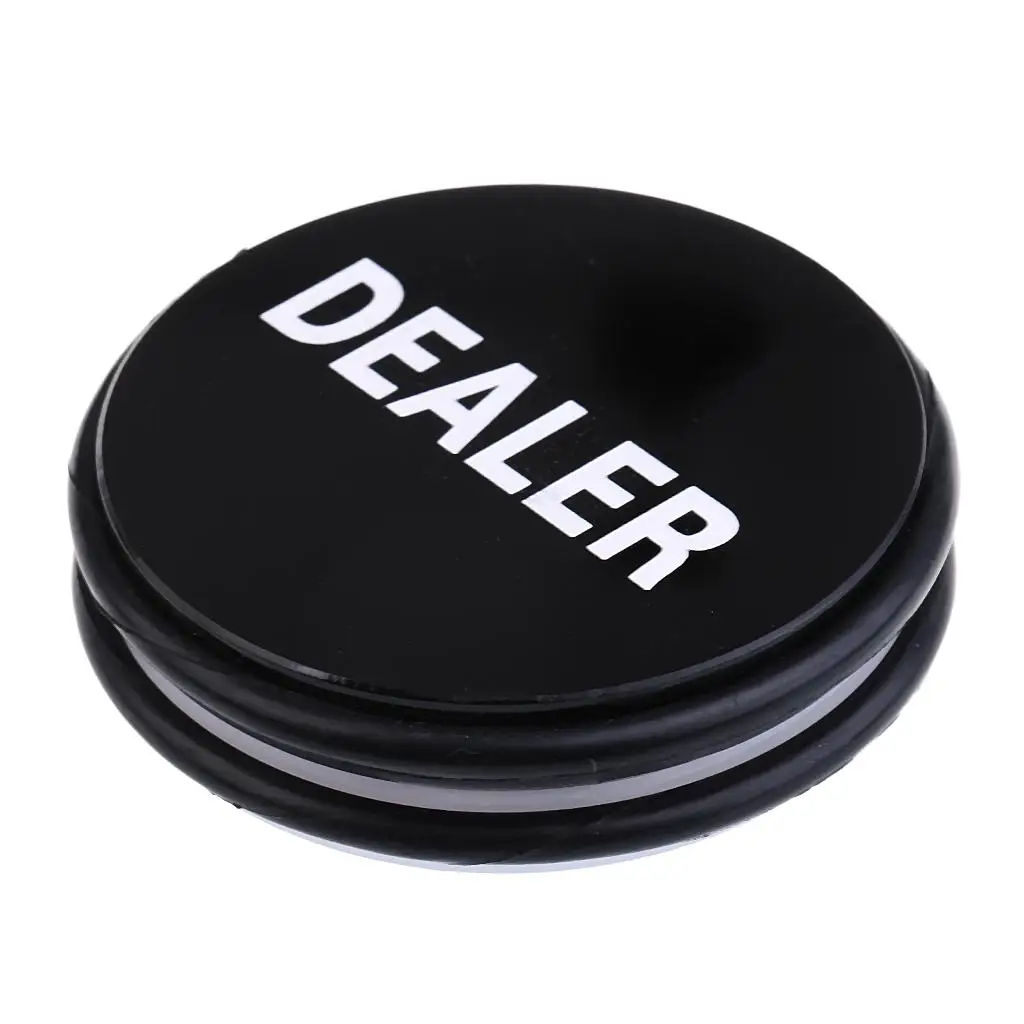 

Card Game Acrylic Dealer Button White Top Black Bottom Poker Game Accessory for Professional Poker Events