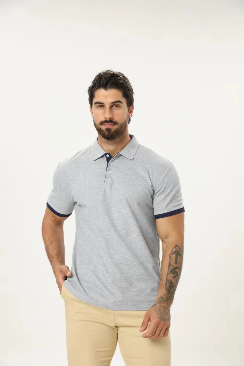 Men\'s Golf Shirt Polo Shirt Work Casual Lapel Short Sleeve Basic Modern Color Block Patchwork Spring & Summer Regular Fit