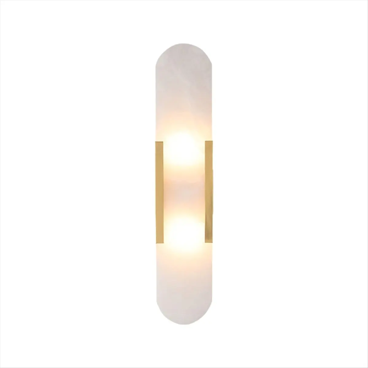 【~ New FDDT】Natural Marble Wall Lamp Living Room Bedroom Bedside Decoration Wall Light Golden Hotel Aisle Staircase Sconce view 3
