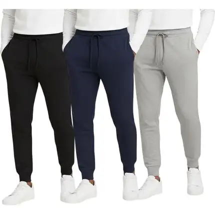 

Mens 3 Pack Ultra Soft Basic Fleece Jogger