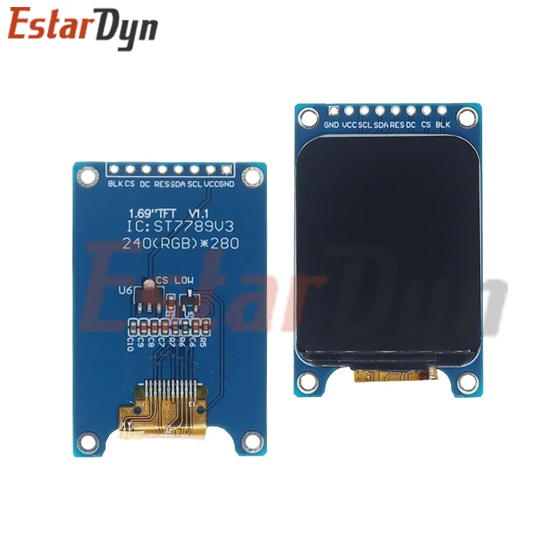 Imagem -04 - Lcd Color Display Screen Module Controlador Driver Board Spi Interface Tft Ips 240x280 240x280 169 St7789