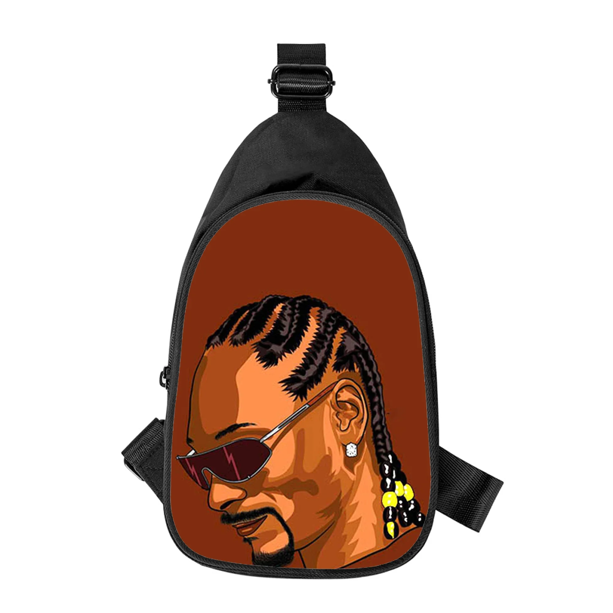 RAP Dogg tas dada motif 3D, tas selempang dada Pria Wanita diagonal, tas bahu suami sekolah motif 3D untuk pria