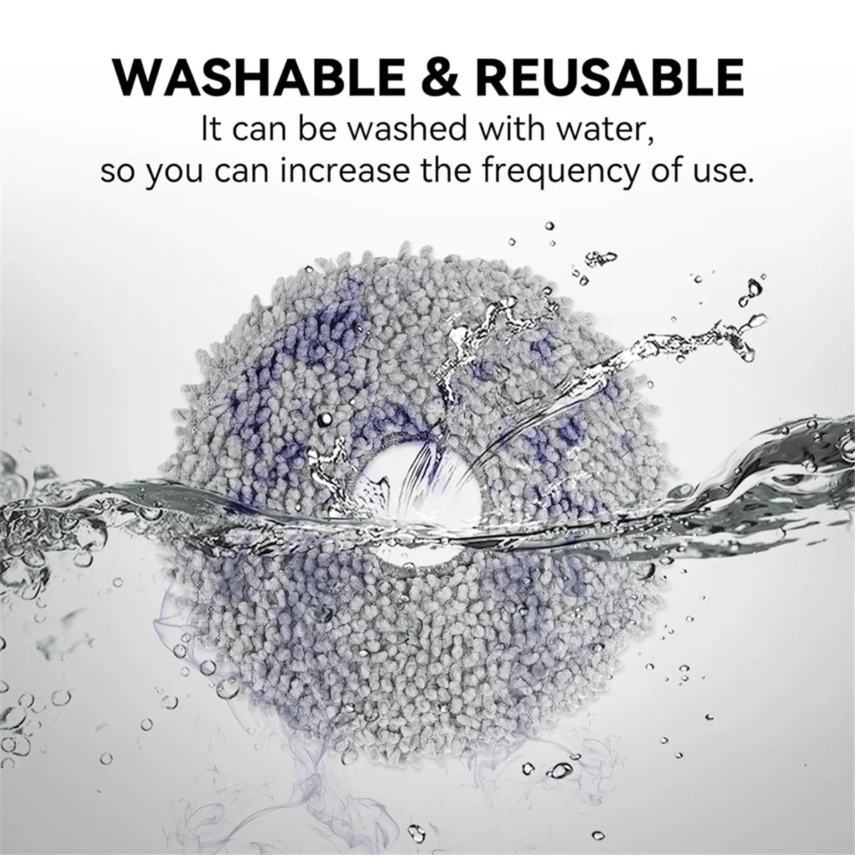 AT17 マイクロファイバー掃除機モップ布パッド Roborock Q Revo & Qrevo MaxV ロボット掃除機用 - 再利用可能で洗える交換部品