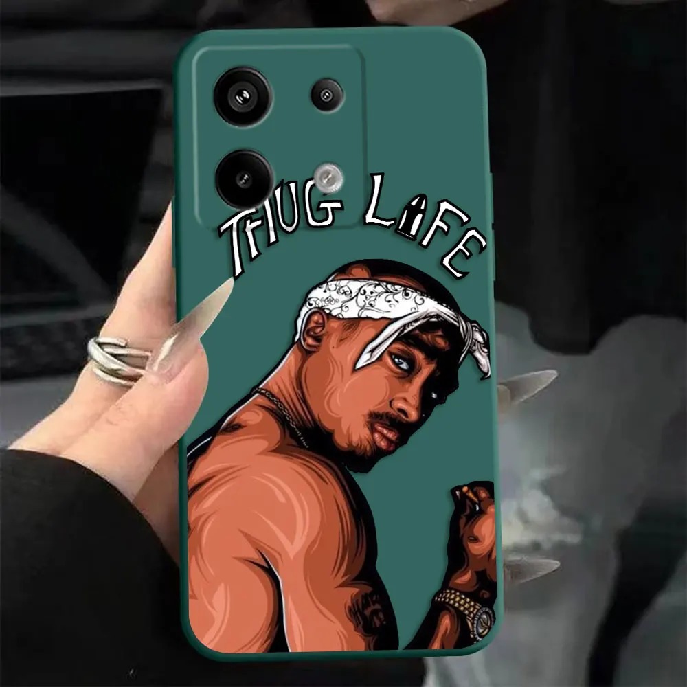 

Rapper Singer 2pac Tupac Custom Photo Phone Case For Redmi NOTE 14 13 12 12S 11 11T 11S 10 10T 10S 9 8 7 Silicone Case DIY Shell
