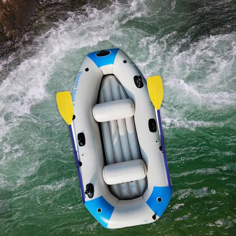 قارب صيد قابل للنفخ في الهواء الطلق قارب عائم الانجراف قارب المحمولة بحيرة تعويم مع مضخة يدوية مجداف وسادة مقعد حبل بجولة