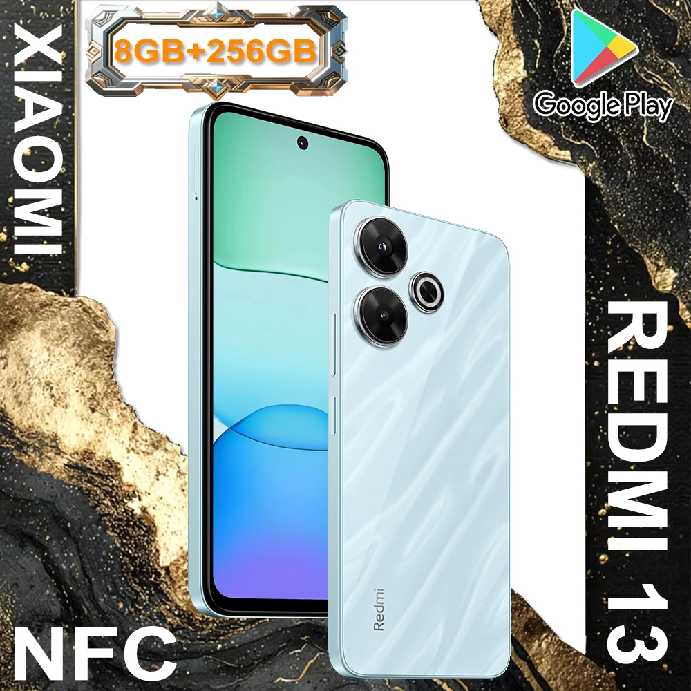 XIAOMI Redmi 13 NFC 2460 x 1080 high resolution 5030mAh long standby 8GB +256GB memory 108MP/13MP Selfie EU/US/UK specifications
