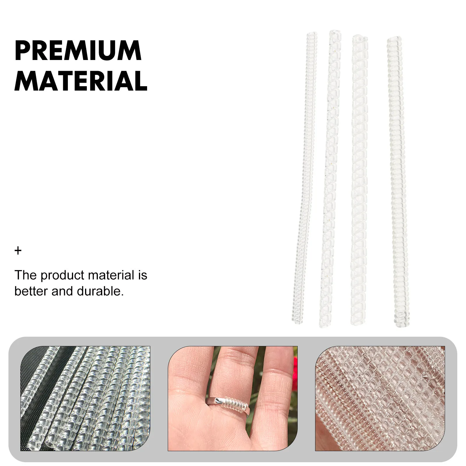 16 pezzi di regolazione dell'anello a molla in plastica per anelli allentati, tenditore per gioielli, per donna, uomo, vestibilità regolabile, sicura, antiscivolo