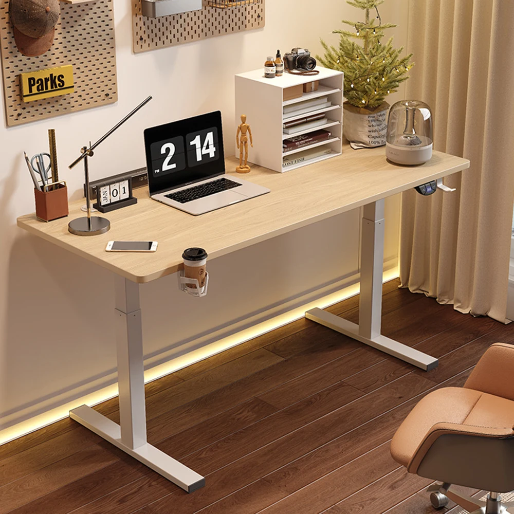 

Ergonomic electric height-adjustable desk featuring ultra-quiet motors and a spacious desktop ideal for home office productivity