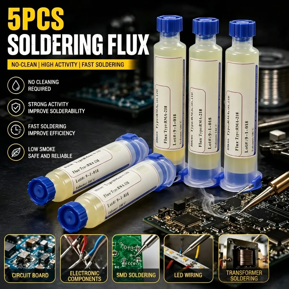 KingBo RMA-218 Soldering Flux Paste Lead-Free High Viscosity No-Clean Flux for Phone Repair and Solder Work