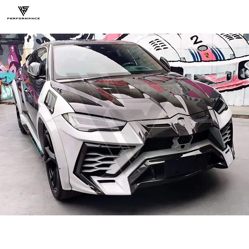 Mansori Style Gen 1 Partial Visible Dry Carbon Fiber Car Parts Body Kit With Spoiler Hood For Lambo URUS 2018-2019 Carbon Kit
