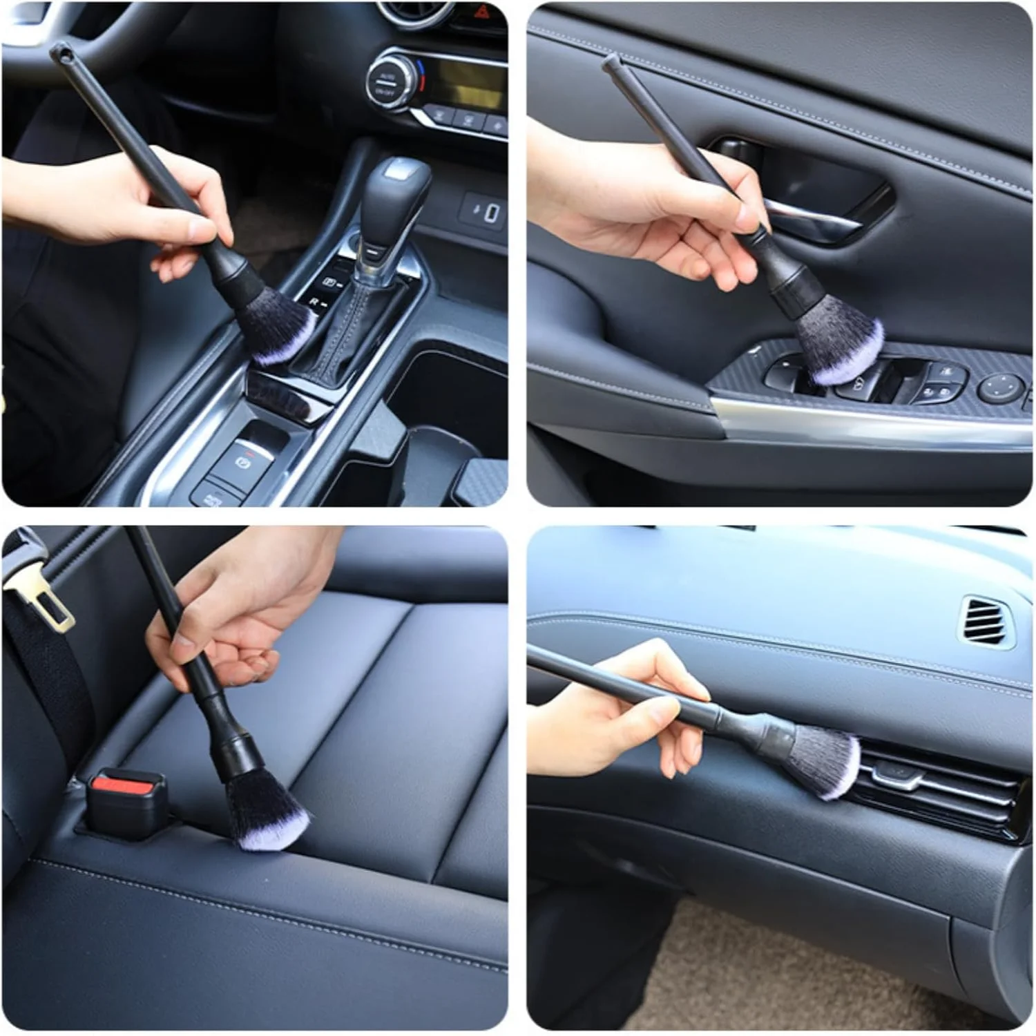 - Soft Car Detailing Brush Set,  Detail Brush  for Elegant Surfaces, Interior  No Scratch for Cleaning Air Vent Engine Bay Dashb