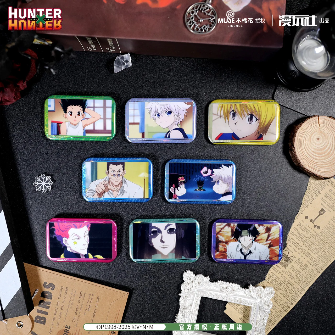 

Hunter x Hunter Gon Freecss Killua Zoldyck Kurapika Chrollo Lucilfer China Official Authorization TV Moment Badge 8pcs/set