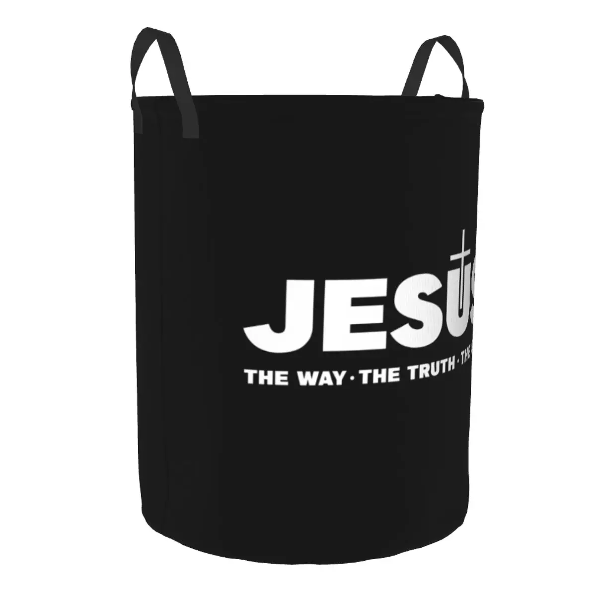 Custom Jesus Christ The Way The Truth The Life Laundry Basket Capacity Clothes Storage Bin Religion Christian Faith Baby Hamper