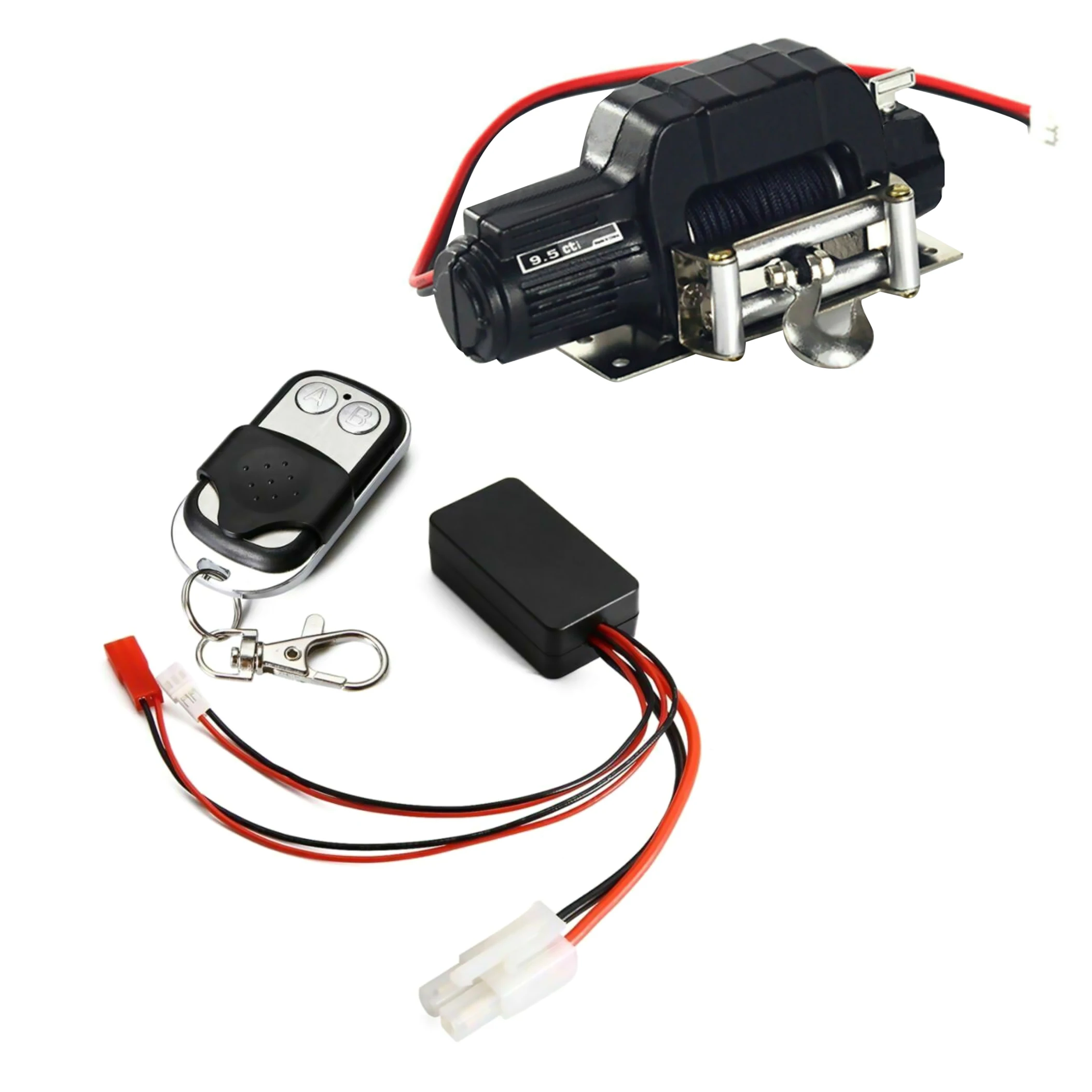 

RC 1:10 "Warn" 9.5cti Алюминиевая лебедка Беспроводной пульт дистанционного управления Комплект приемника для радиоуправляемого автомобиля 1:10 SCX10 Гусеничный RC Автомобильные аксессуары