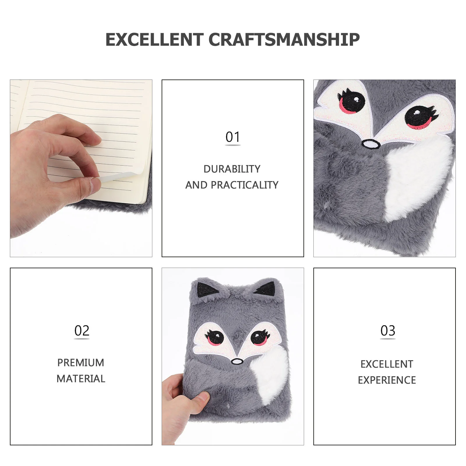 Plush Notebook Diary for Girls Notebooks Pretty to Write and Journals Destroy This The Multifunction Notepad Stationery