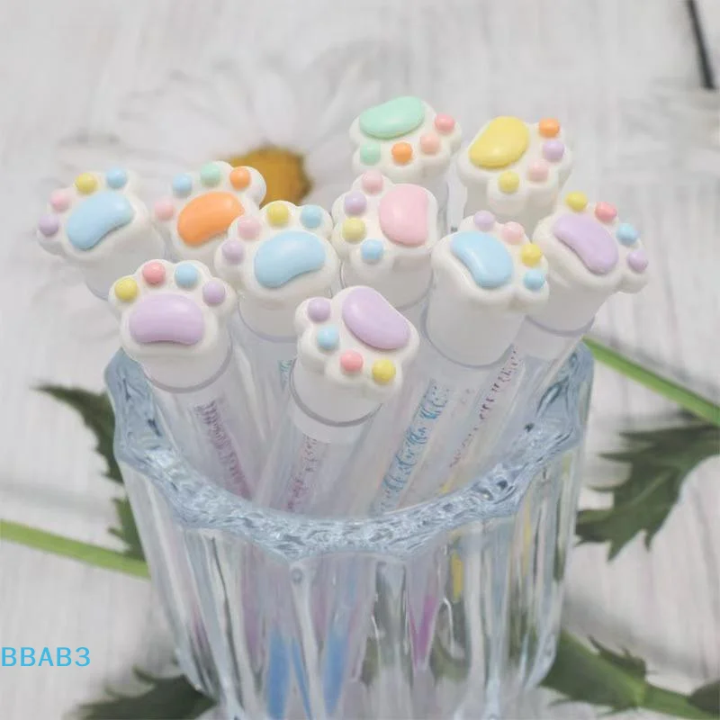 Tube de brosse à cils patte de chat de dessin animé, baguettes de Mascara jetables, bobine de cils réutilisable, nettoyeur anti-poussière, Tubes de rangement