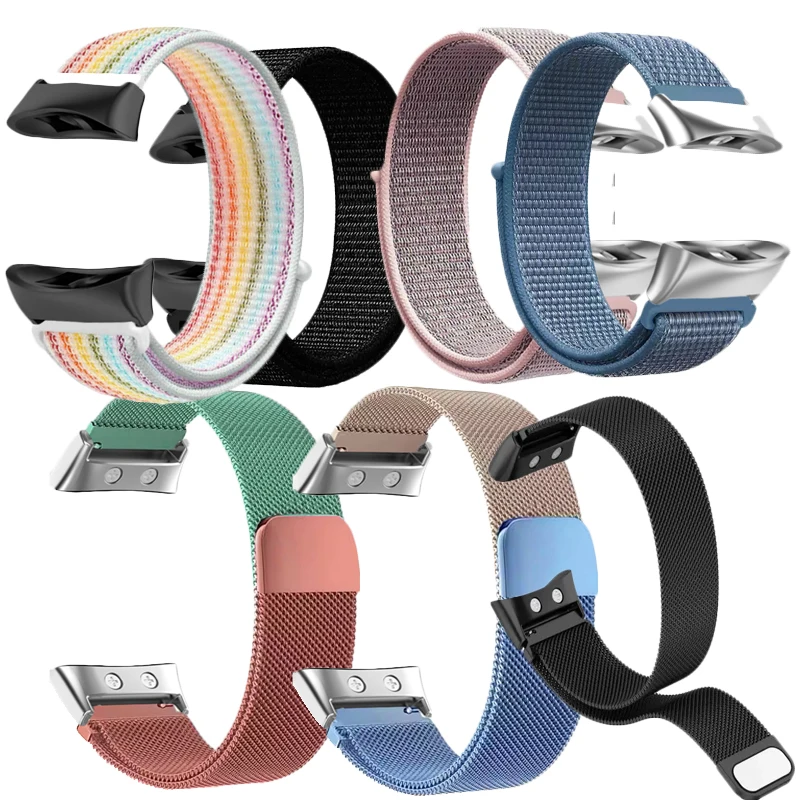 Metalen Band Voor Garmin Voorloper 45 45S F 45S 45 Nylon Horlogeband Voor Garmin Swim2 Vervanging Siliconen Polsband