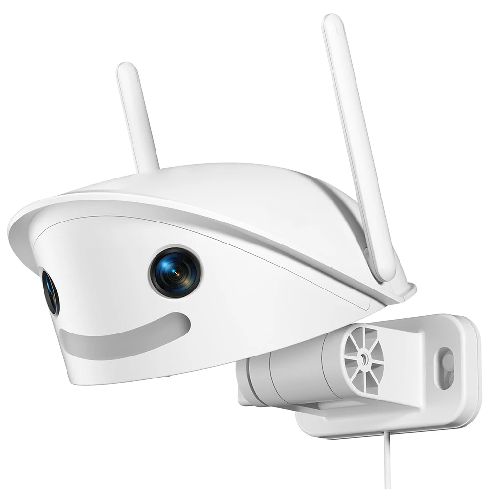 180° Panoramic WiFi Security Camera Outdoor Dual-Lens IP Bullet Camera Human/Vehicle Detect Color Night Vision Security Cameras