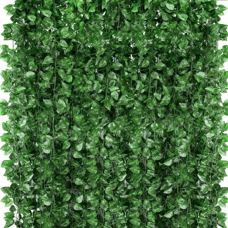 

1800 футов, 240 упаковок, подвесная гирлянда из искусственной зелени, растения из листьев плюща, листья лозы, искусственные цветы, листва для спальни, сада, стены Dec