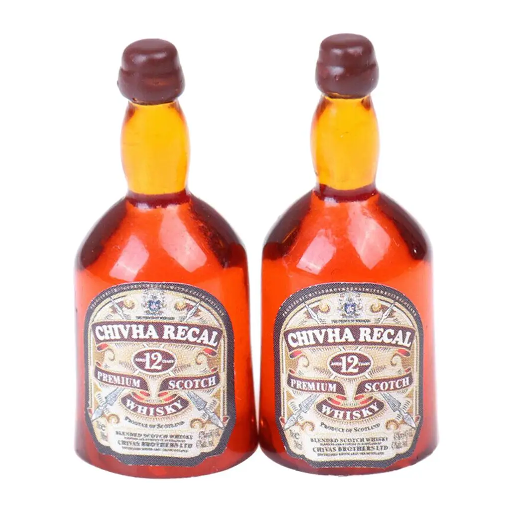 Dollhouse Wine Bottles Resin Miniature Accessories 1 12 Scale Kitchen Decor for Toy House Play