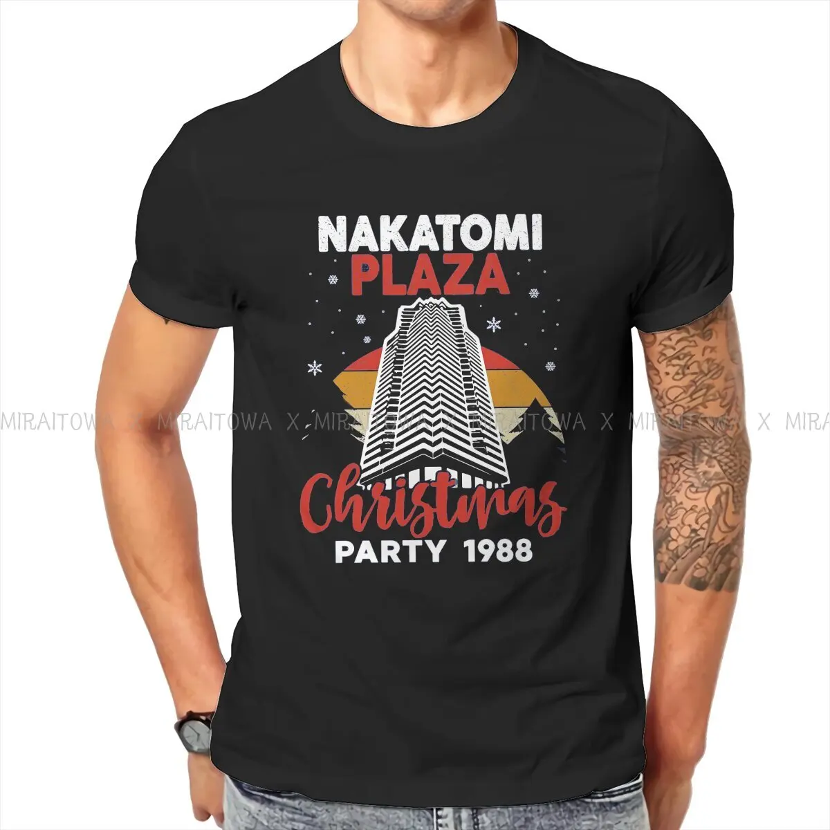 Die Hard Movie Christmas Party 1988 Bruce Willis Creative TShirt for Men NAKATOMI PLAZA Basic T Shirt Birthday Gifts Streetwear