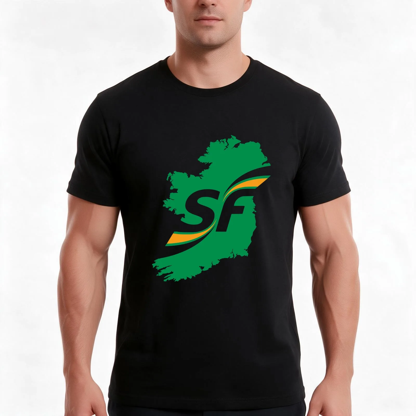 Sinn Féin Party United Kingdom T-Shirt, Summer Casual Cotton Tee, Oversized Streetwear Tops, Vintage Graphic Print, 100% Cotton