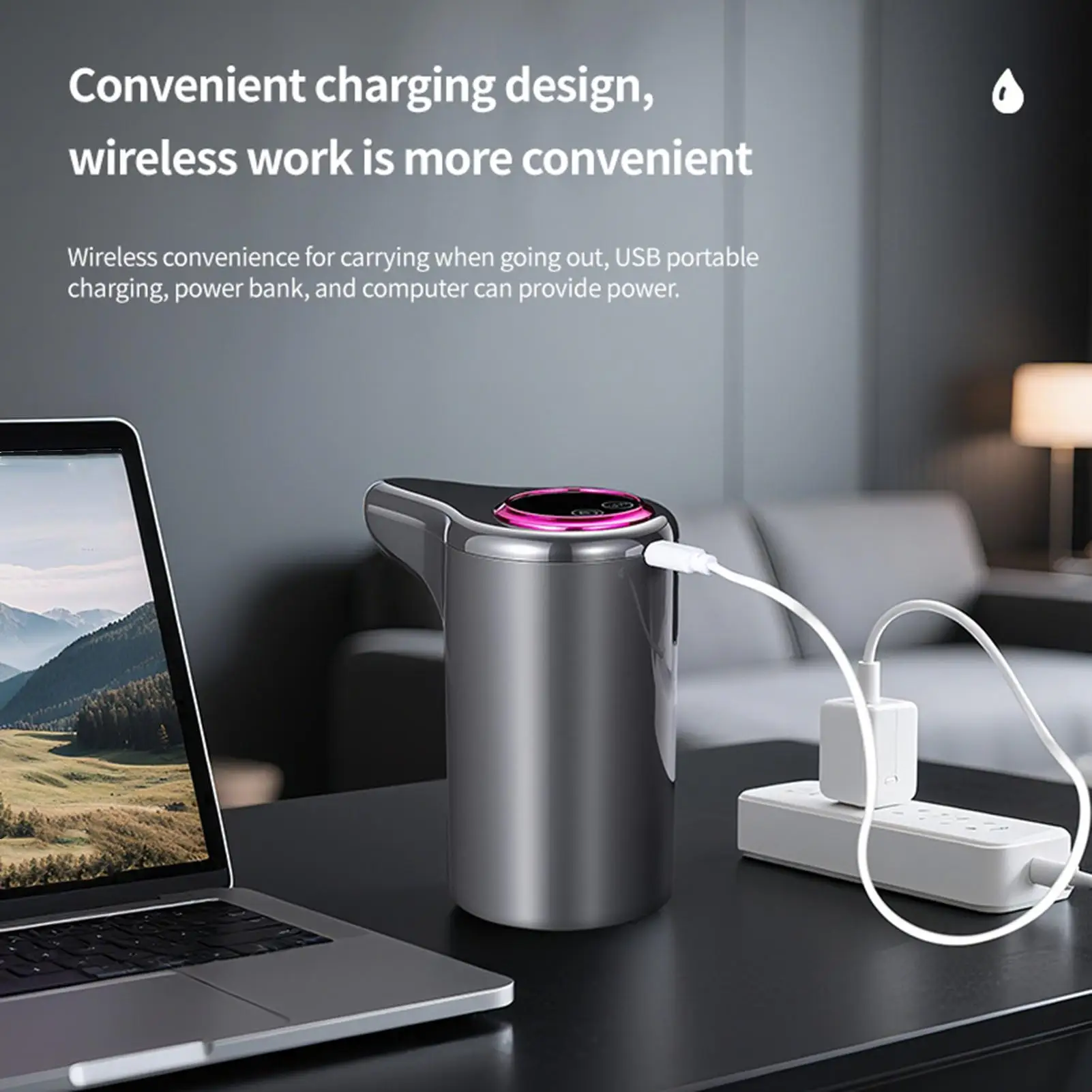 

Water Dispenser Pump Rechargeable Automatic Water Dispenser Quiet Drinking Pump for Home Countertop Desktop Commercial Outdoor