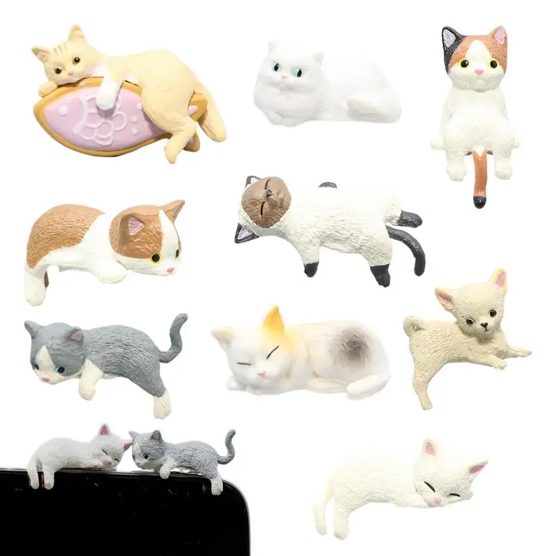 For Refer To Description  Phone Case Decorations Kit Cute 3D Cat Sticker Kit Craft Creative Phone Accessories Flatback Decor Kit