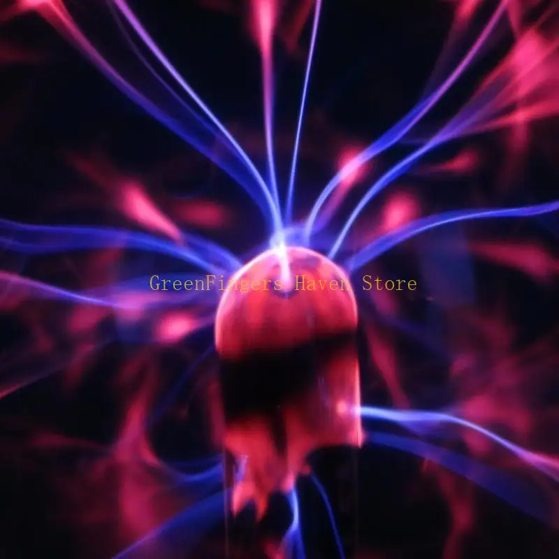 F68D Bola plasma kaca baru Hot USB Sphere Untuk Lamp Light Party Black