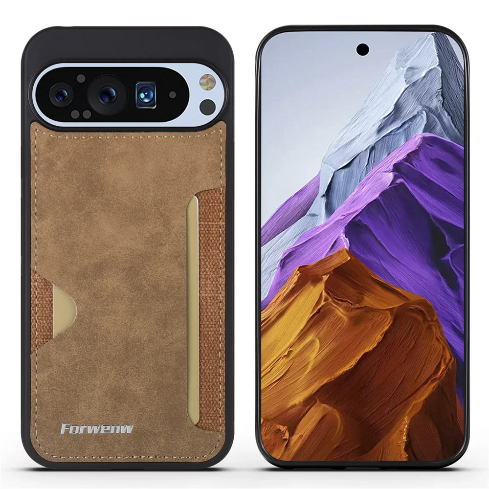 Handyhülle für Google Pixel 11 10 Pro XL Retro-Lederhülle mit Kartenhalter und Brieftaschenfunktion für Google Pixel 10 Pro 9A 9 Pro XL – Detail 6