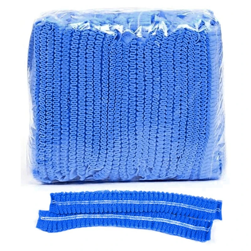 Bonnet de douche non tissé en forme de maille élastique, bonnet de bain pour extension de cils, bonnets de maquillage imperméables, chapeau de cheveux de poulet, services, 50 pièces