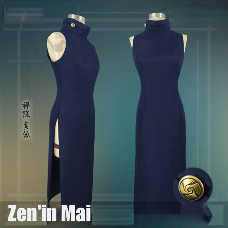 Mai Zenin Costume Cosplay Abito senza maniche Vestito da donna Zen in Mai Adulto Halloween Carnevale Festa di ruolo Vestito da donna Sxey Dress